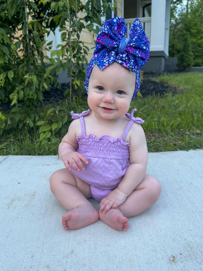 white messy head wrap